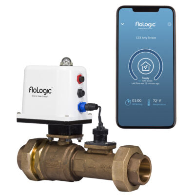 FloLogic 2-Inch Leak Detection and Auto Water Shutoff System with Gateway Connect