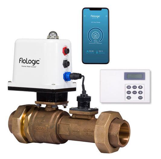FloLogic 2-Inch Leak Detection and Auto Water Shutoff System with Gateway Connect and Legacy Control Panel
